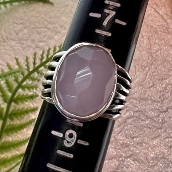 Silpada Retired Rose Quartz Faceted Abstract Statement Ring Sterling Silver 925 - Picture 9 of 15